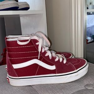 Maroon High Top Vans